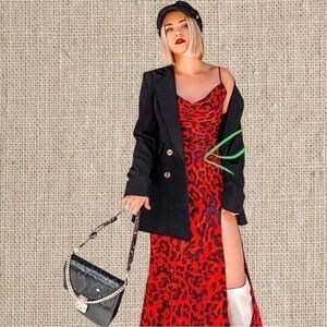 Leopard maxi dress perfect for a wedding